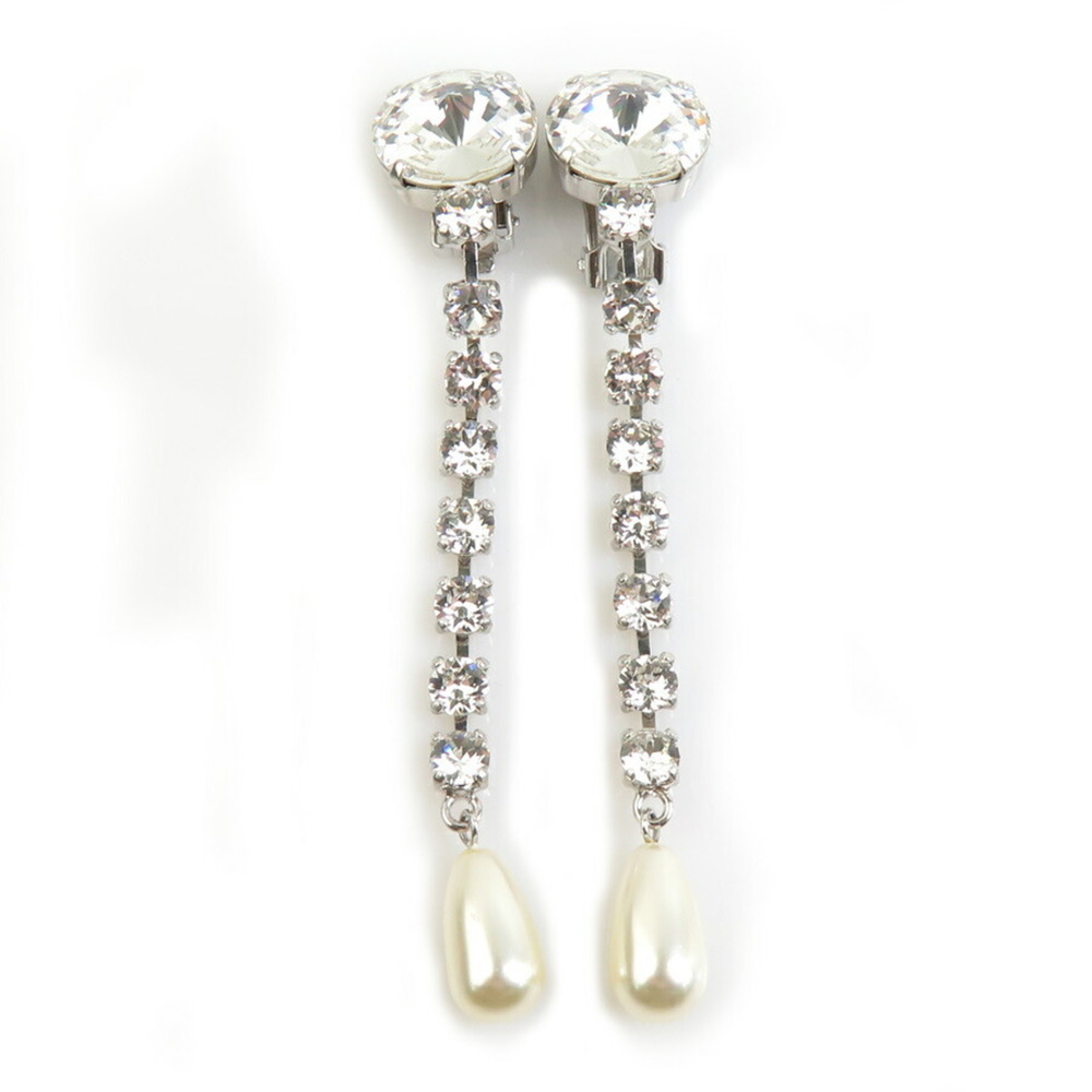 MIU MIU Silver Pearl Earrings
